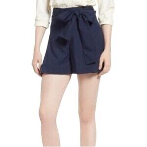 J. Crew Tie-waist high waist short in cotton poplin Size 2
